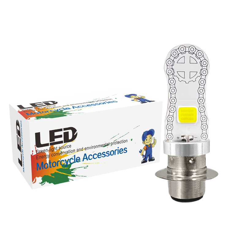 2x LED Motorcycle Headlight Bulbs P15d-25-3 - 6000K White, 12V, 480 Lumens, Road Legal